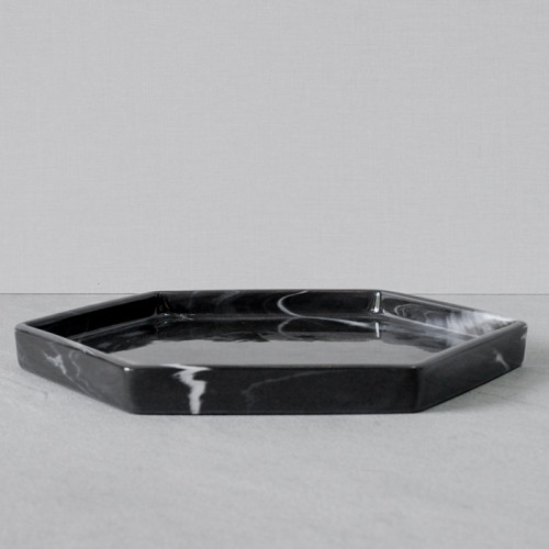 Sierra Decorative Tray Round Black 2