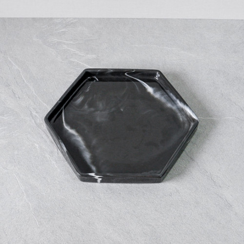 Sierra Decorative Tray Round Black 4