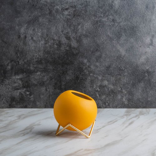 Sphere Vase Room Décor #3 Canary