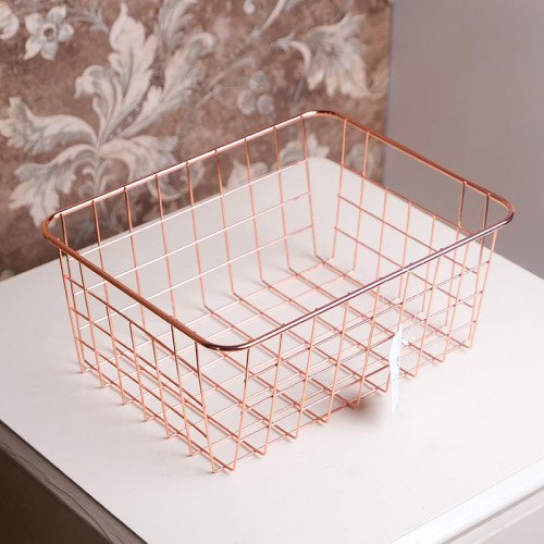 Tabletop Display Basket Rose Gold 28 x 22cm