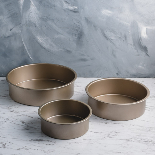 Bakeware Set Baking Tray Deep Round Rose Gold