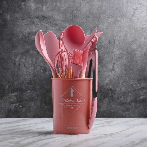 Magic Pink Silicone Kitchen Utensil Set