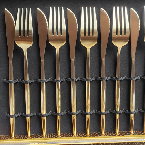 Luxury Gold 24pcs Cutlery Gift Set 3
