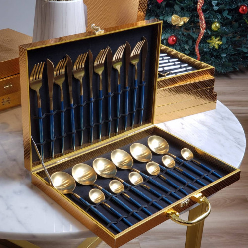 Azure Blue 24pcs Cutlery Gift Set