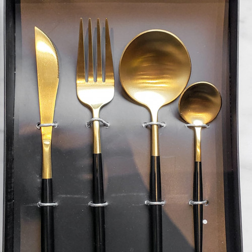 Athens Black 4pcs Cutlery Gift Set 2