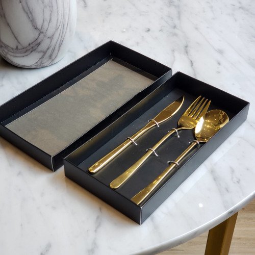 Royal Gold 3pcs Cutlery Gift Set