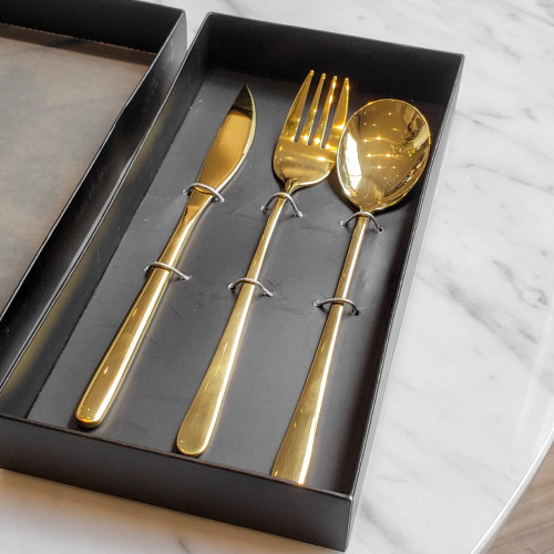 Royal Gold 3pcs Cutlery Gift Set 2