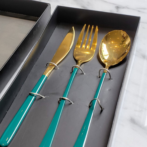 Vivid Green 3pcs Cutlery Gift Set 2