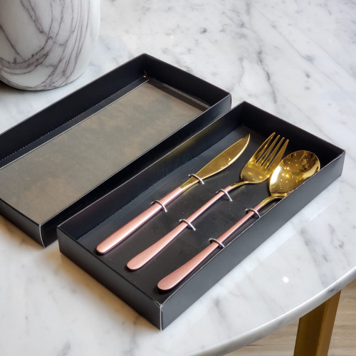 Trendy Pink 3pcs Cutlery Gift Set