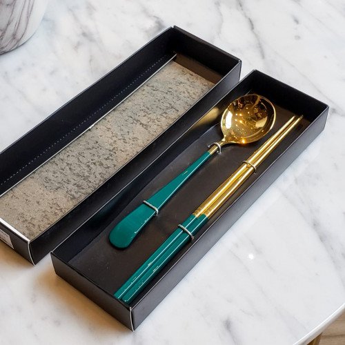 Vivid Green 2pcs Cutlery Gift Set