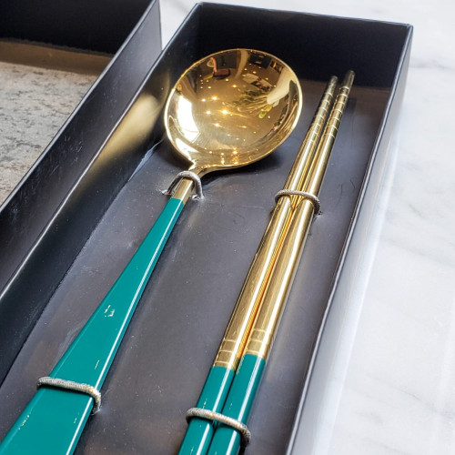Vivid Green 2pcs Cutlery Gift Set 2