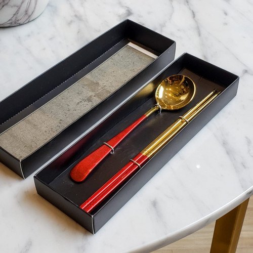 Ruby Gold 2pcs Cutlery Gift Set