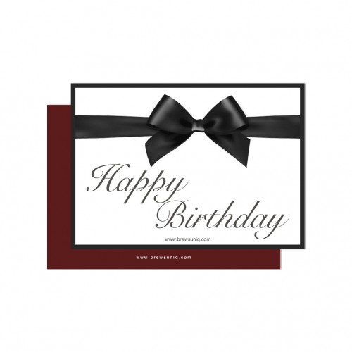 Happy Birthday Black & White Card