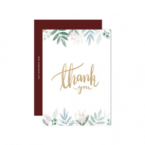 Thank You White Greeting Card