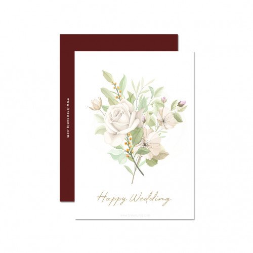 Happy Wedding White Greeting Card