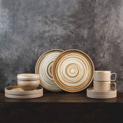 Sandblasted Brown Series Dinnerware Set