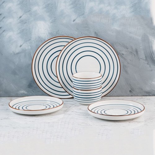 Meiji Blue Swirl Series Dinnerware Set