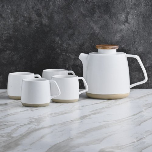 Duquet Tea Set W01 Bone White