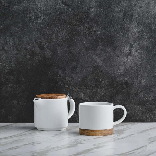 Duquet Tea Set W02 Bone White