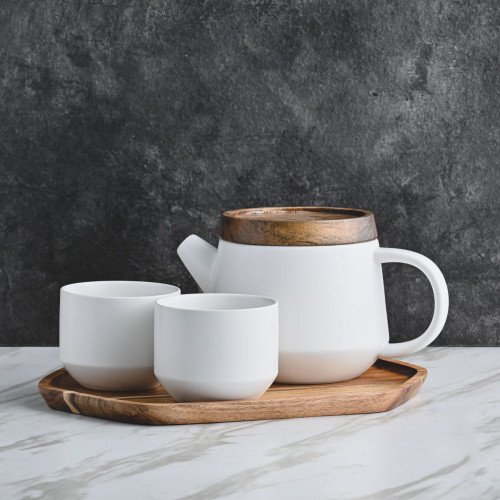 Duquet Tea Set W05 Bone White