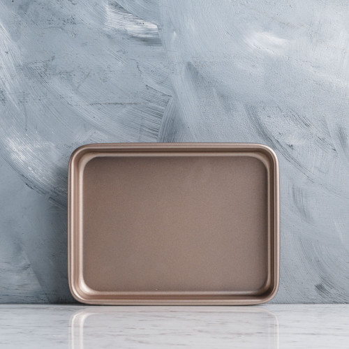 Baking Tray Deep Rectangular Rose Gold 9" 2