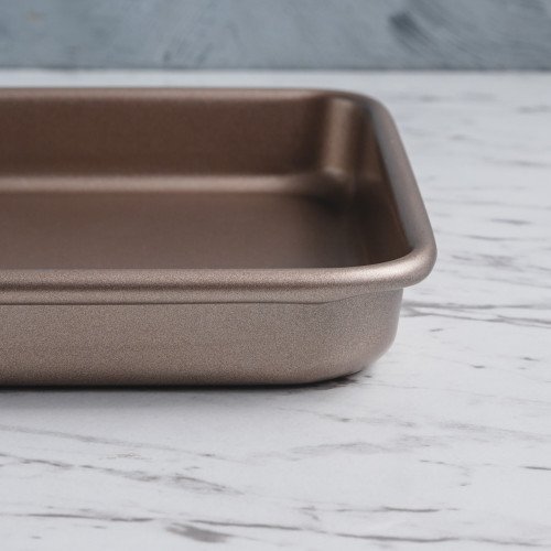 Baking Tray Deep Rectangular Rose Gold 9" 3