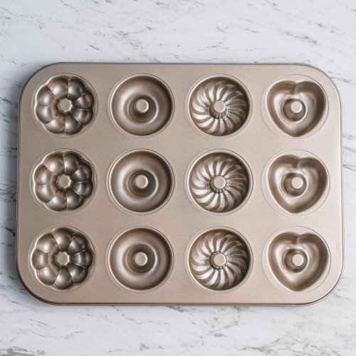 12pcs - Mixed Flowers Doughnuts Mould