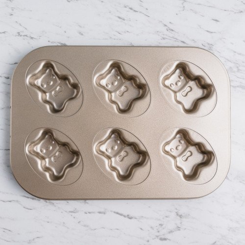 6pcs Cartoon Art Baking Mould - Teddy Bears