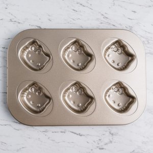 6pcs Cartoon Art Baking Mould - Kitty Heads