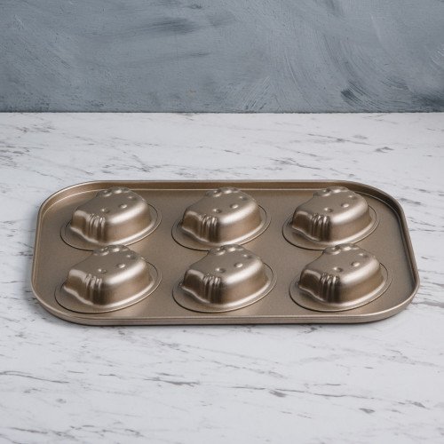 6pcs Cartoon Art Baking Mould - Kitty Heads 2