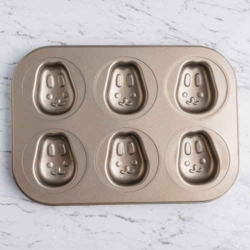 6pcs Cartoon Art Baking Mould - Rabbit Heads