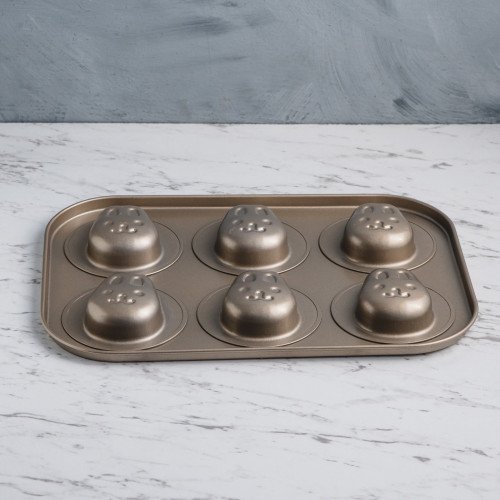 6pcs Cartoon Art Baking Mould - Rabbit Heads 3