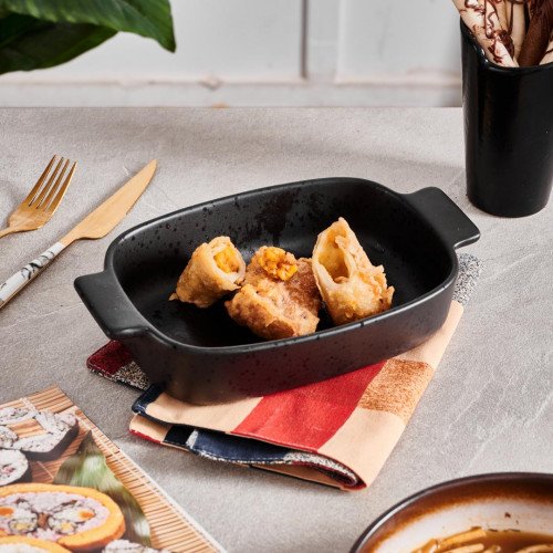 Sango Black Medium Rectangular Baker 29.5 x 20.2cm 3