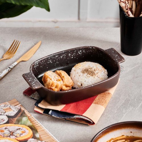 Sango Brown Medium Rectangular Baker 29.5 x 20.2cm 3