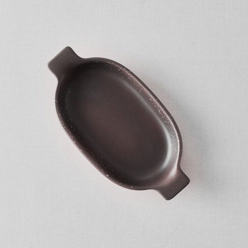 Sango Brown Small Oval Eared Dish 19 x 11.1cm 3