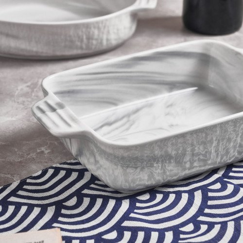 Rectangular Marble Glazed Baking Pan 10" 6