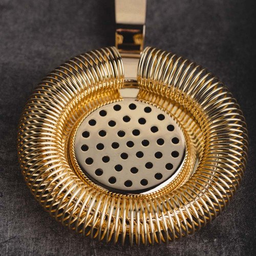 Hawthorne Ice Cocktail Strainer Gold 2