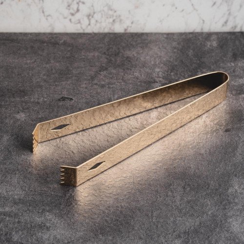 Stainless Steel Ice Tong Gold
