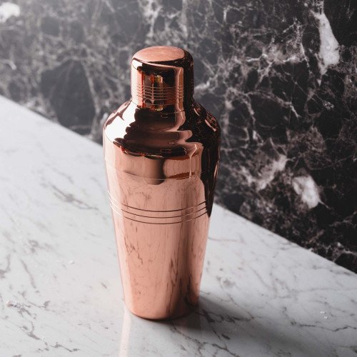 Classic Cobbler Cocktail Shaker 400ml Rose Gold