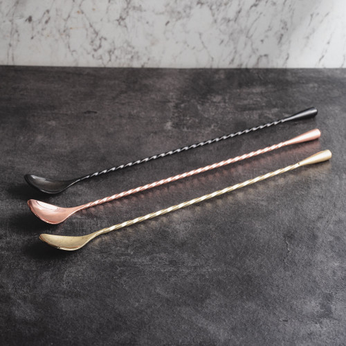12 inches Cocktail Mixing Spoon Black 4