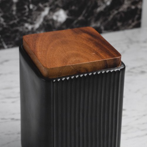 Minimalist Kitchen Canister 1000ml Black 2