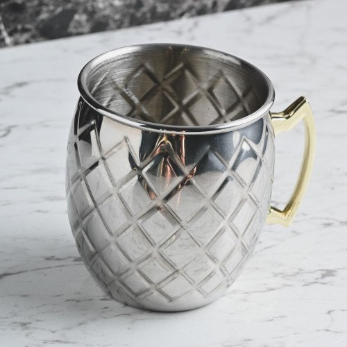 Moscow Mule Diamond 500ml Silver Mug 3