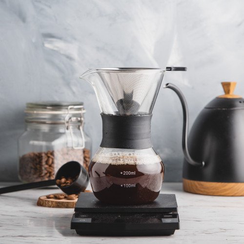 Hourglass Coffee Server w Strainer 5