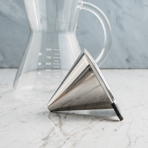 Glass Coffee Brewer w Stainless Dripper 800ml 4