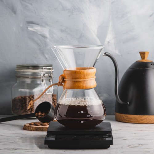 Hourglass Coffee Server w Wooden Collar 400ml 5