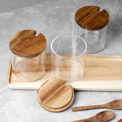 Glass Spice Jar 3 Pieces Set 3