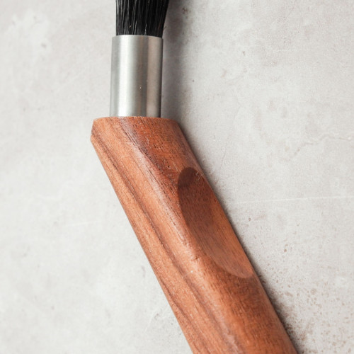 Coffee Grinder Brush / Walnut Brown + Cloth Bag 5