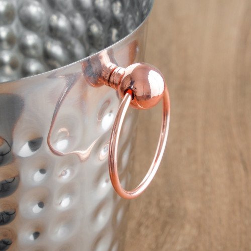 Stainless Beverage Tub Rose Gold Handle 3