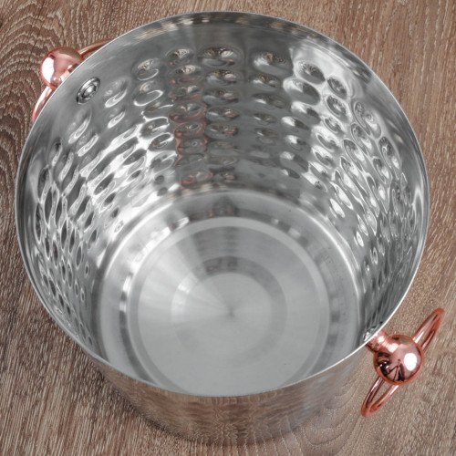 Stainless Beverage Tub Rose Gold Handle 5