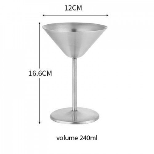 Stainless Steel Martini Cup 240ml - Silver 5
